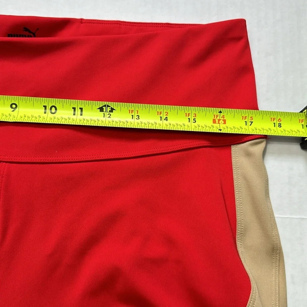 NEW PUMA Biker Shorts Dry Cell Red Tan Size XL Activewear Gym Running Stretchy - Picture 6 of 9